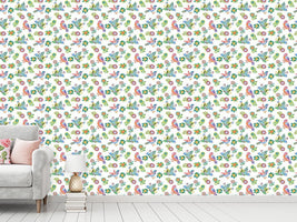 patterned-wallpaper-birds-and-flowers