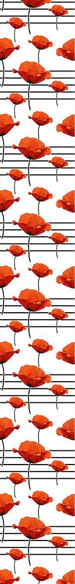 patterned-wallpaper-melody-of-the-poppy-flowers