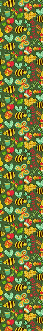 patterned-wallpaper-busy-honey-bees-in-the-woods