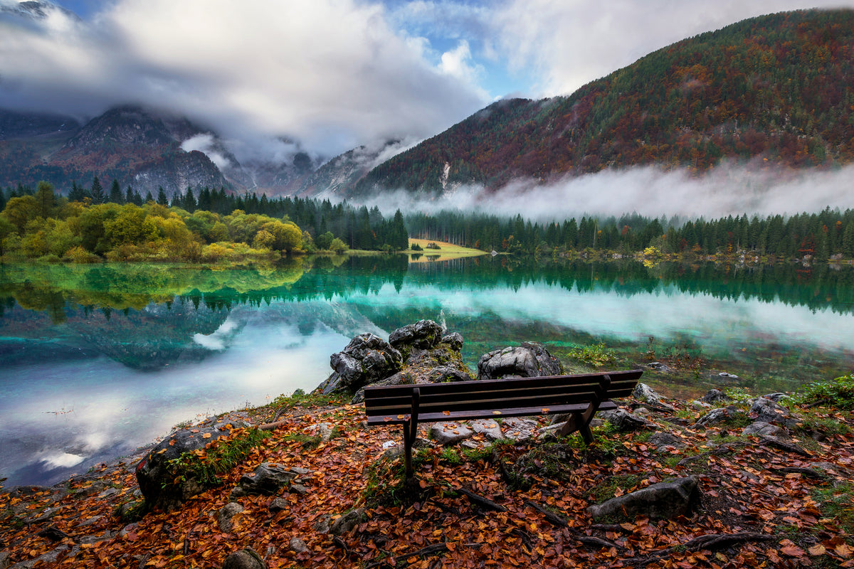 photo-wallpaper-bench-by-the-lake