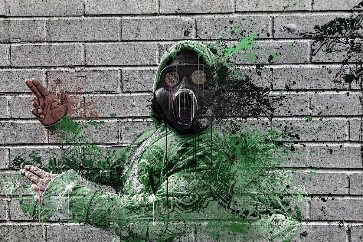 photo-wallpaper-graffiti-gas-mask