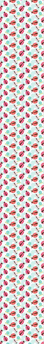 patterned-wallpaper-flowers-and-ladybugs