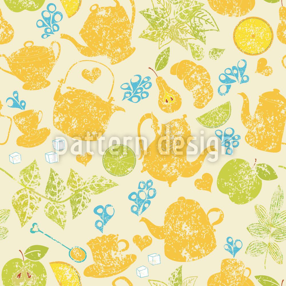 patterned-wallpaper-tea-time-in-the-garden