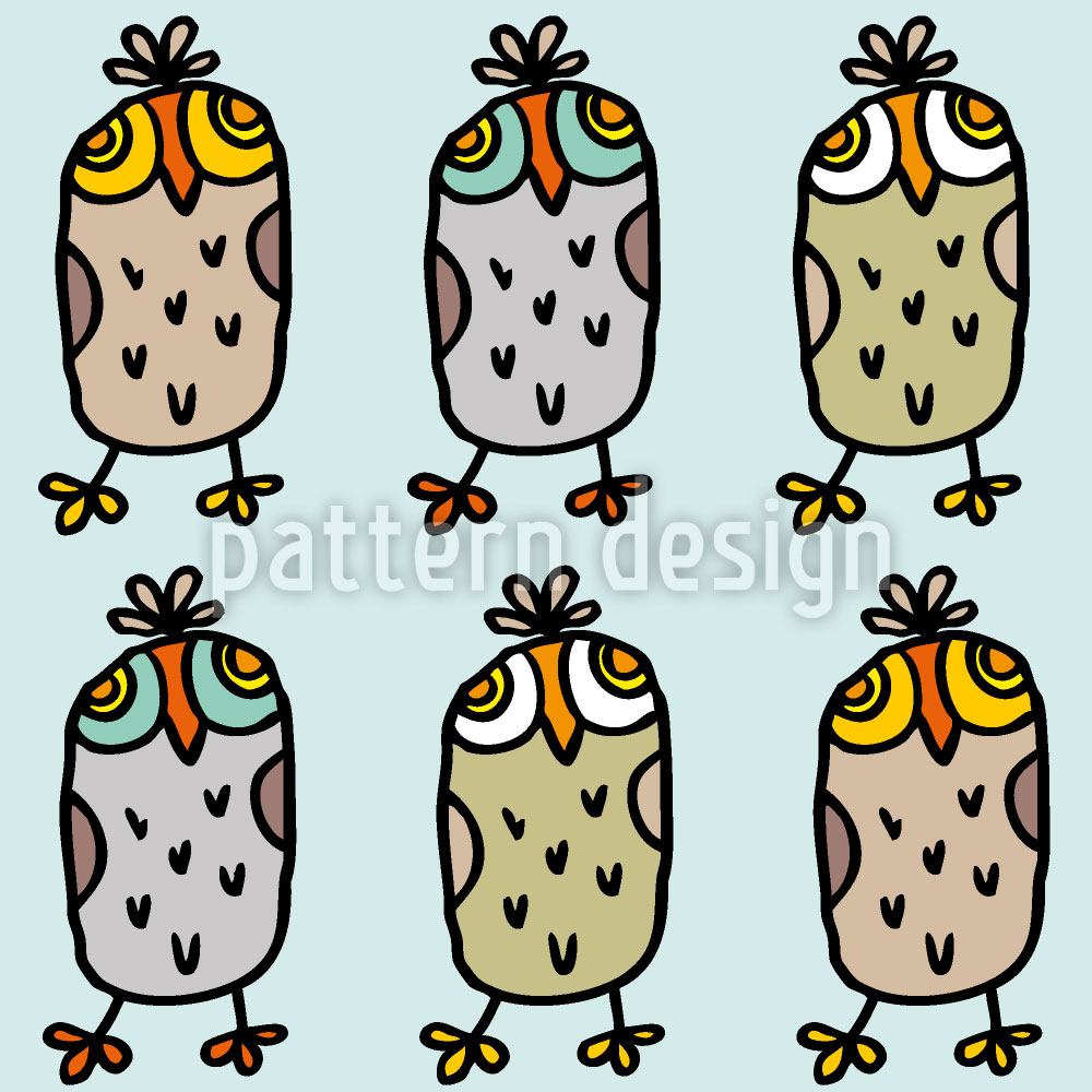 patterned-wallpaper-owls-in-a-row