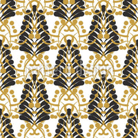 patterned-wallpaper-damask-leaf