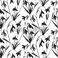 patterned-wallpaper-snowdrops