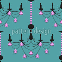 patterned-wallpaper-crystal-chandelier