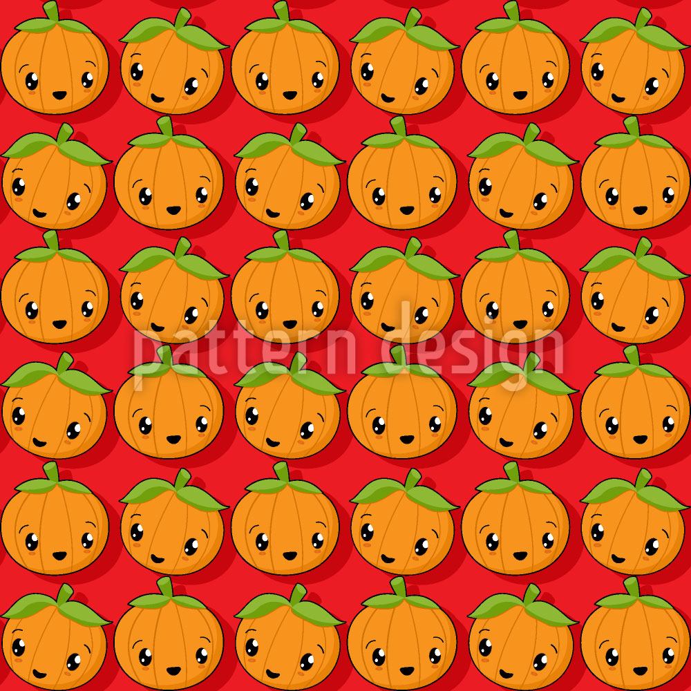 patterned-wallpaper-kawaii-pumpkin