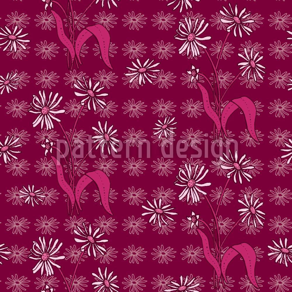 patterned-wallpaper-daisy-flowers-purple