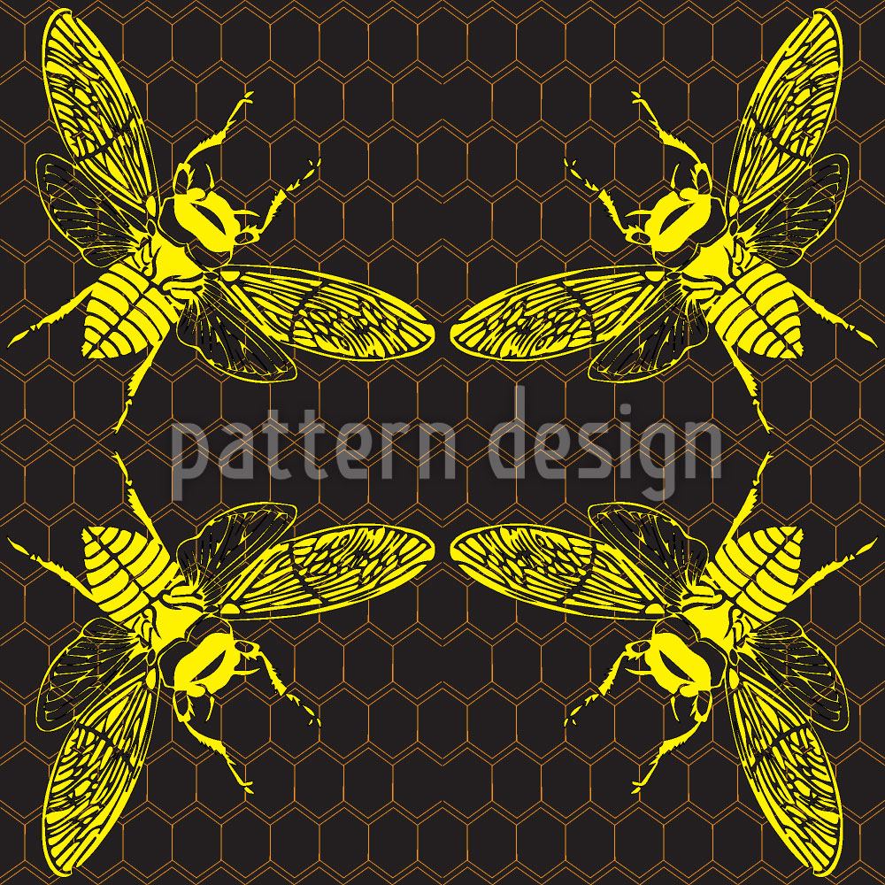 patterned-wallpaper-honey-bees