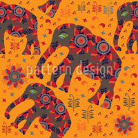 patterned-wallpaper-indian-elephant-mountain-hike