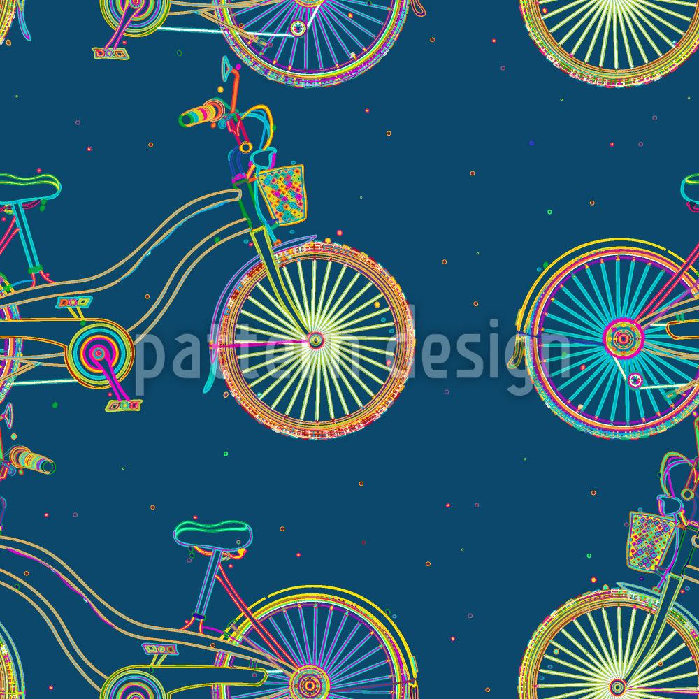 patterned-wallpaper-whimsical-bicycles