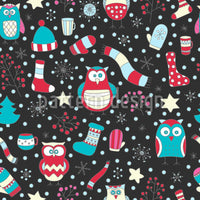 patterned-wallpaper-winter-owls