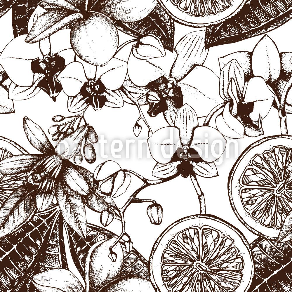 patterned-wallpaper-vintage-exotic-flowers