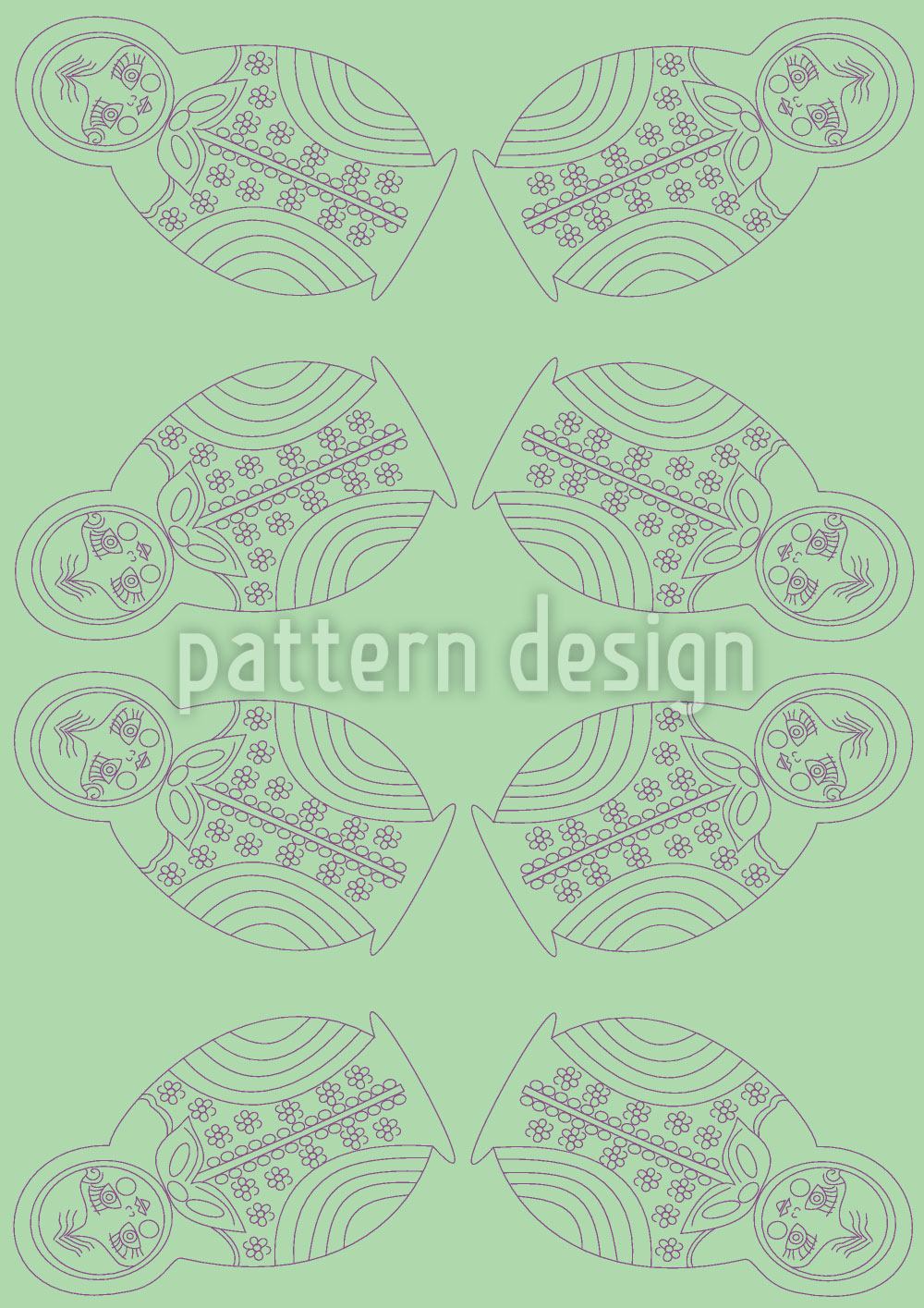 patterned-wallpaper-matryoshkas-on-green