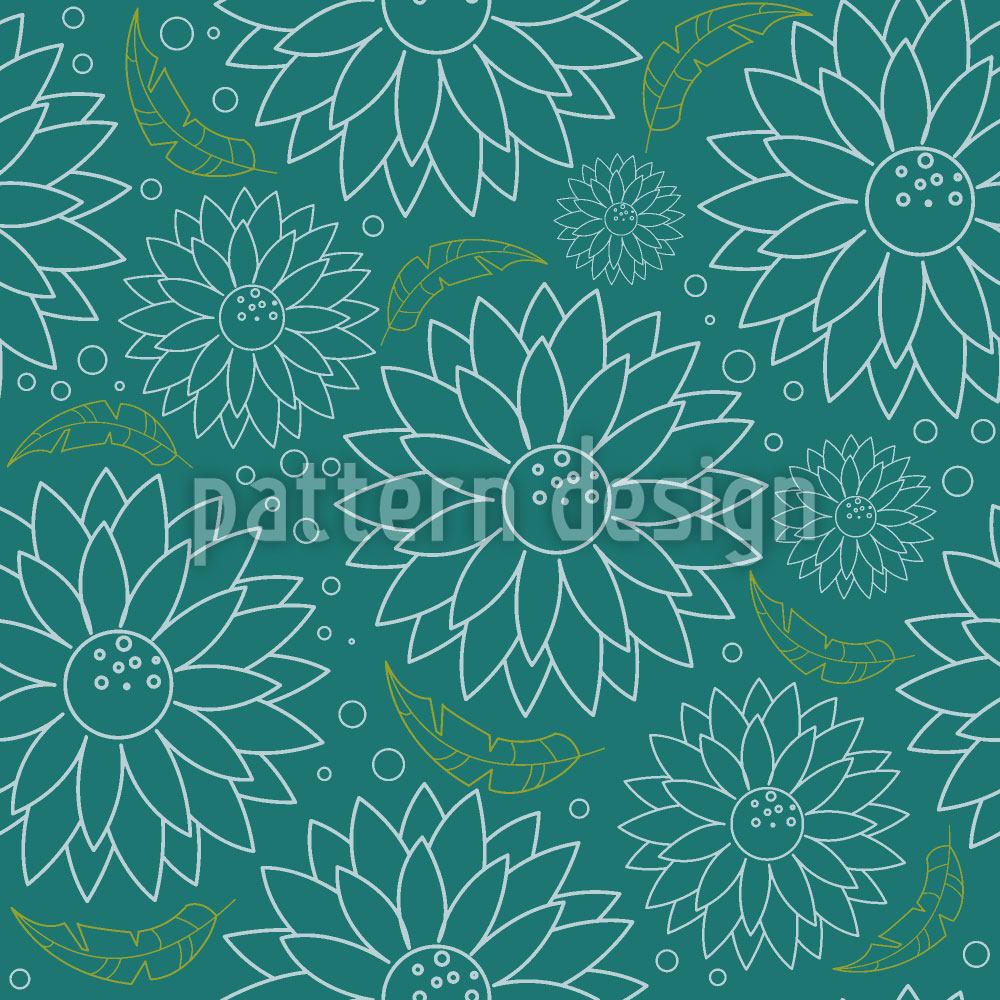 patterned-wallpaper-blooming-flowers