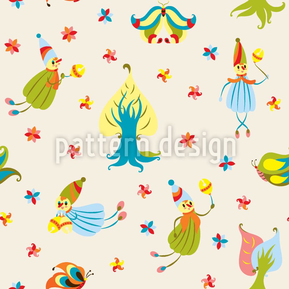 patterned-wallpaper-forest-fairies