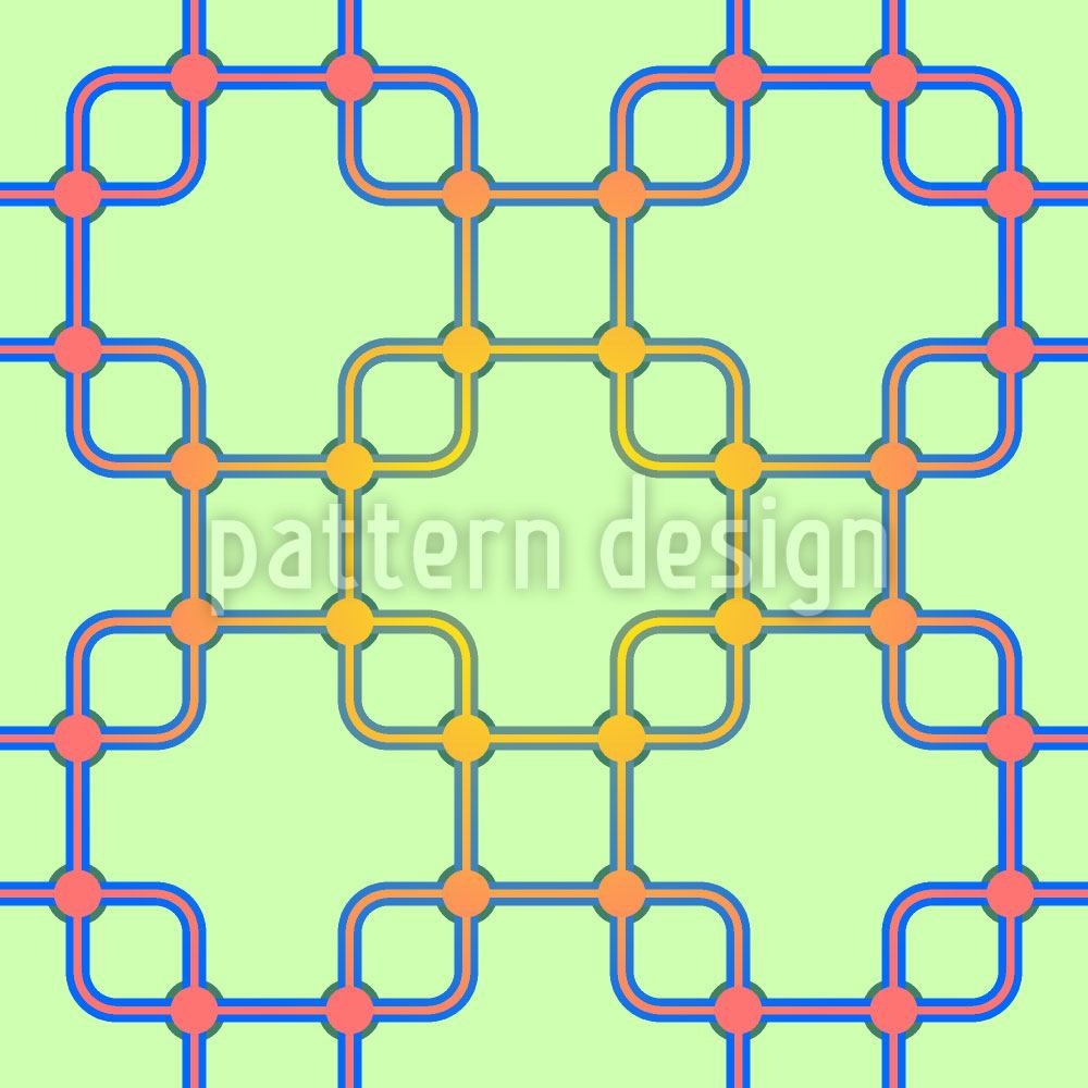 patterned-wallpaper-connection-of-squares