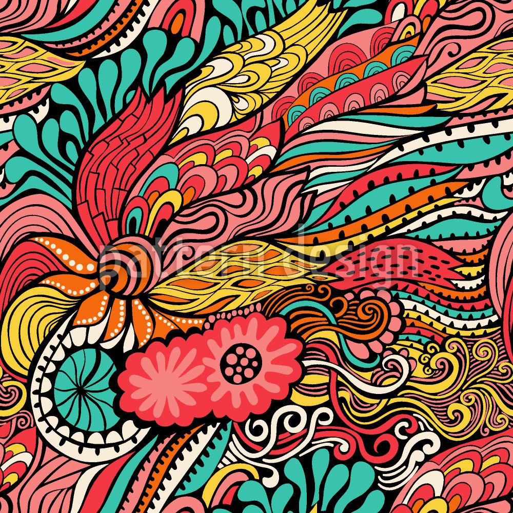 patterned-wallpaper-magic-dragon-fantasies