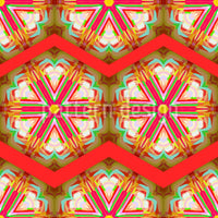 patterned-wallpaper-kaleidoscope-zig-zag-red