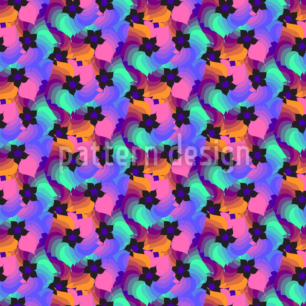 patterned-wallpaper-vibrant-flowers