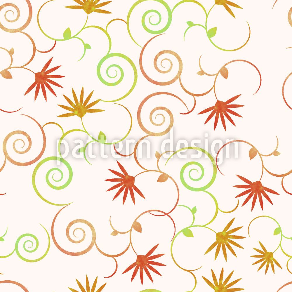 patterned-wallpaper-magical-curls-flowers