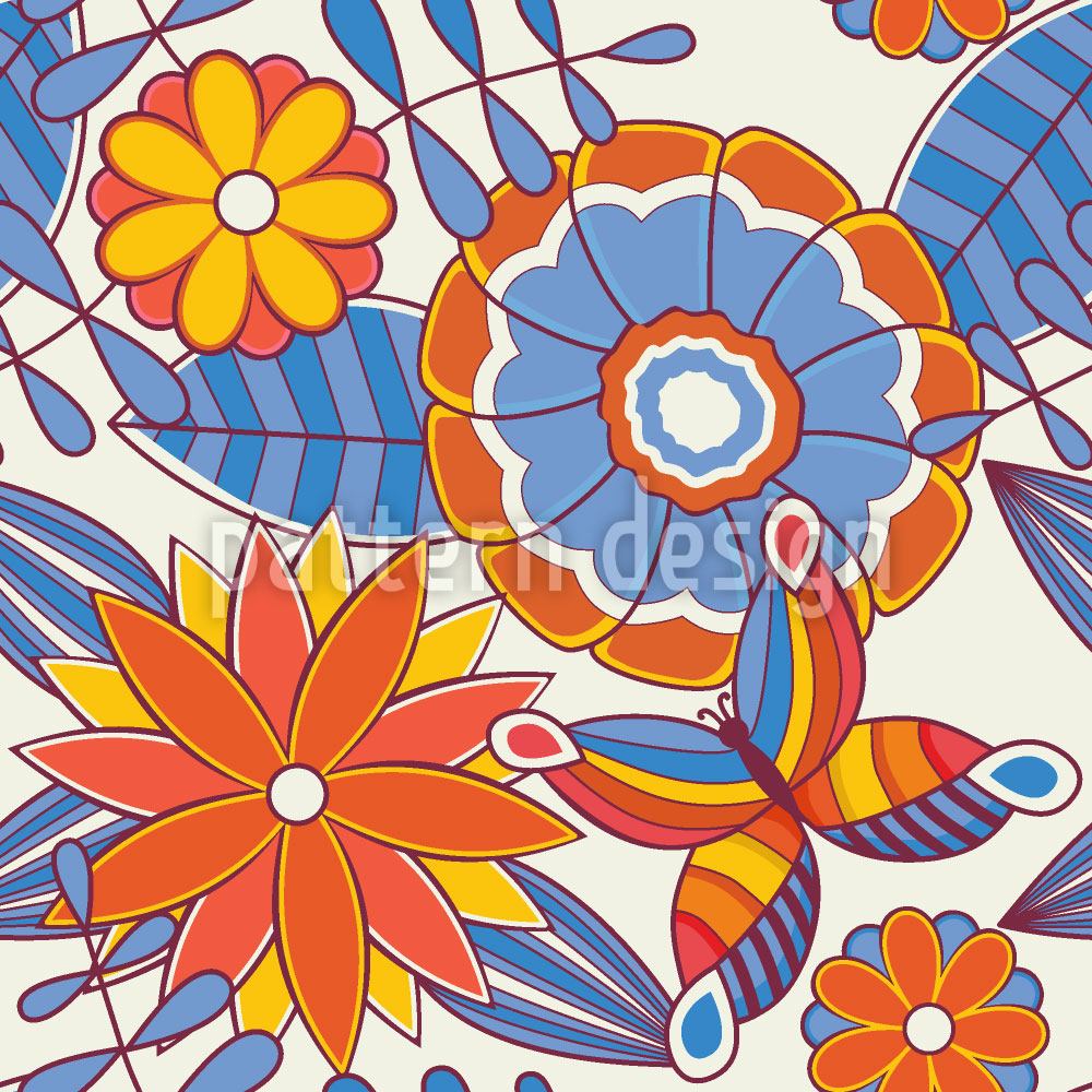 patterned-wallpaper-summer-fresh-flower-gardens