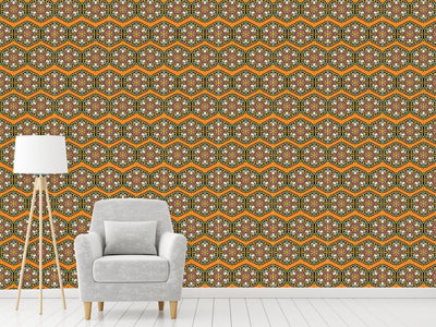 patterned-wallpaper-kaleidoscope-zig-zag-brown