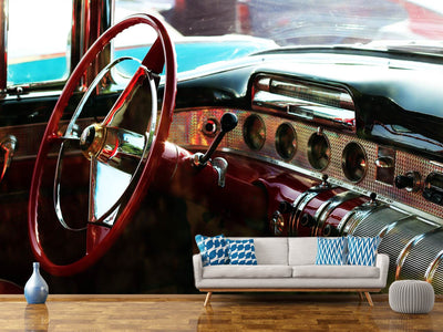 photo-wallpaper-interior-of-a-vintage-car