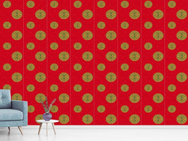 patterned-wallpaper-christmas-ornaments-red