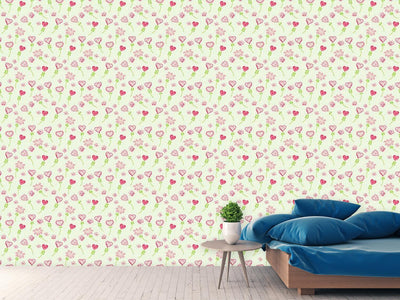 patterned-wallpaper-heart-flowers-in-the-mathematics-book