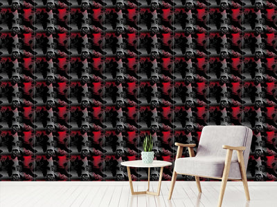 patterned-wallpaper-silhouette-over-check