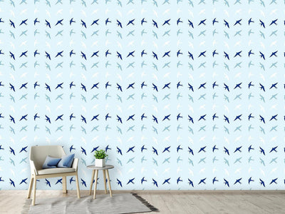 patterned-wallpaper-swallows-in-the-sky