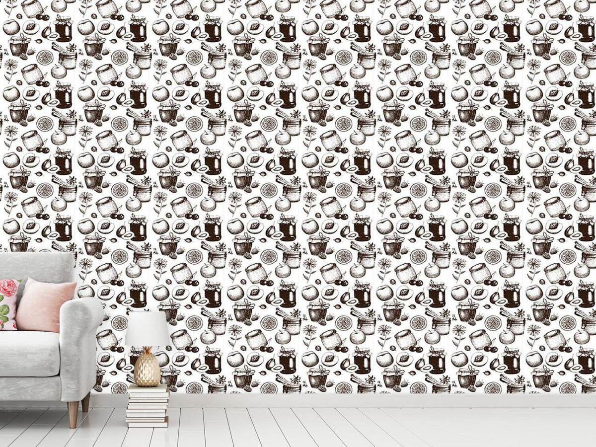 patterned-wallpaper-jam-jars