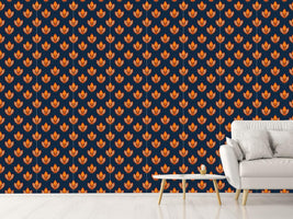 patterned-wallpaper-lotus-orange