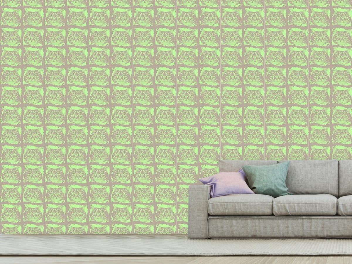 patterned-wallpaper-kitty-minka-green