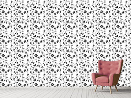 patterned-wallpaper-flower-silhouettes