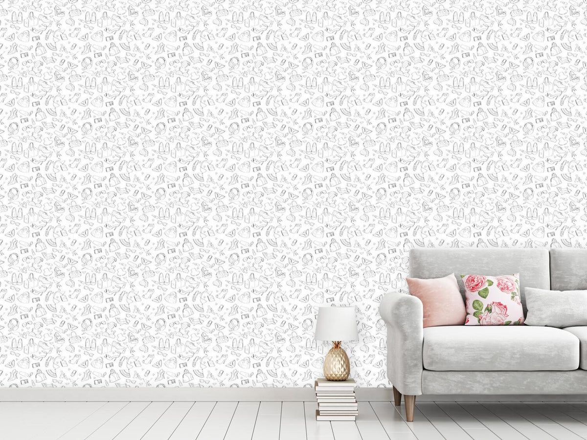 patterned-wallpaper-scattered-accessories