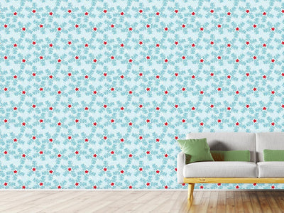 patterned-wallpaper-snowflakes