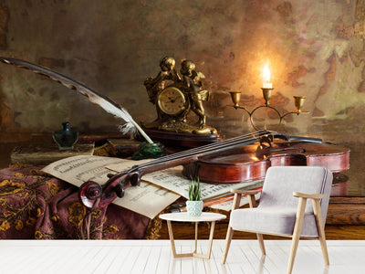 photo-wallpaper-still-life-with-violin-and-clock