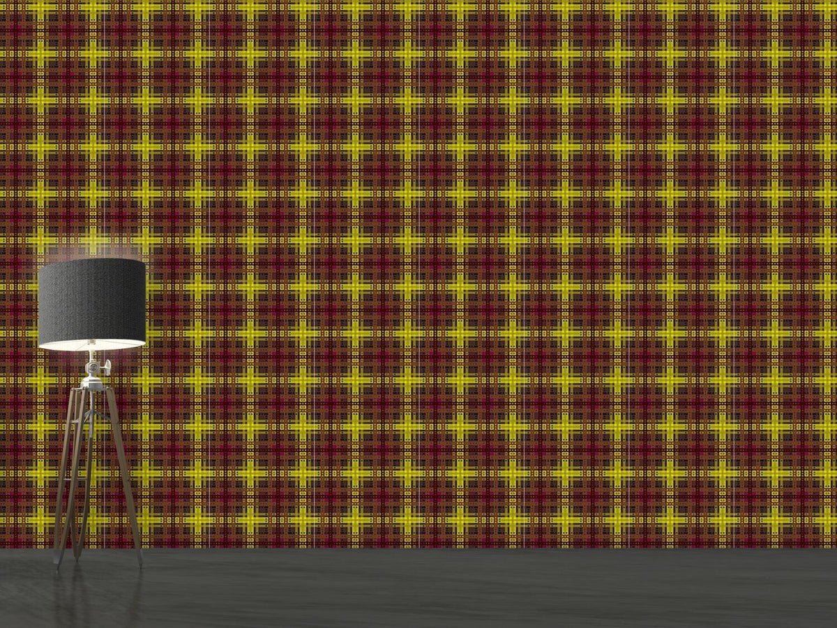 patterned-wallpaper-brown-tartan