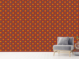 patterned-wallpaper-marigold-flowers