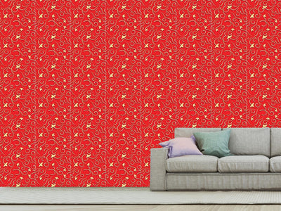 patterned-wallpaper-ivy-in-bold-red