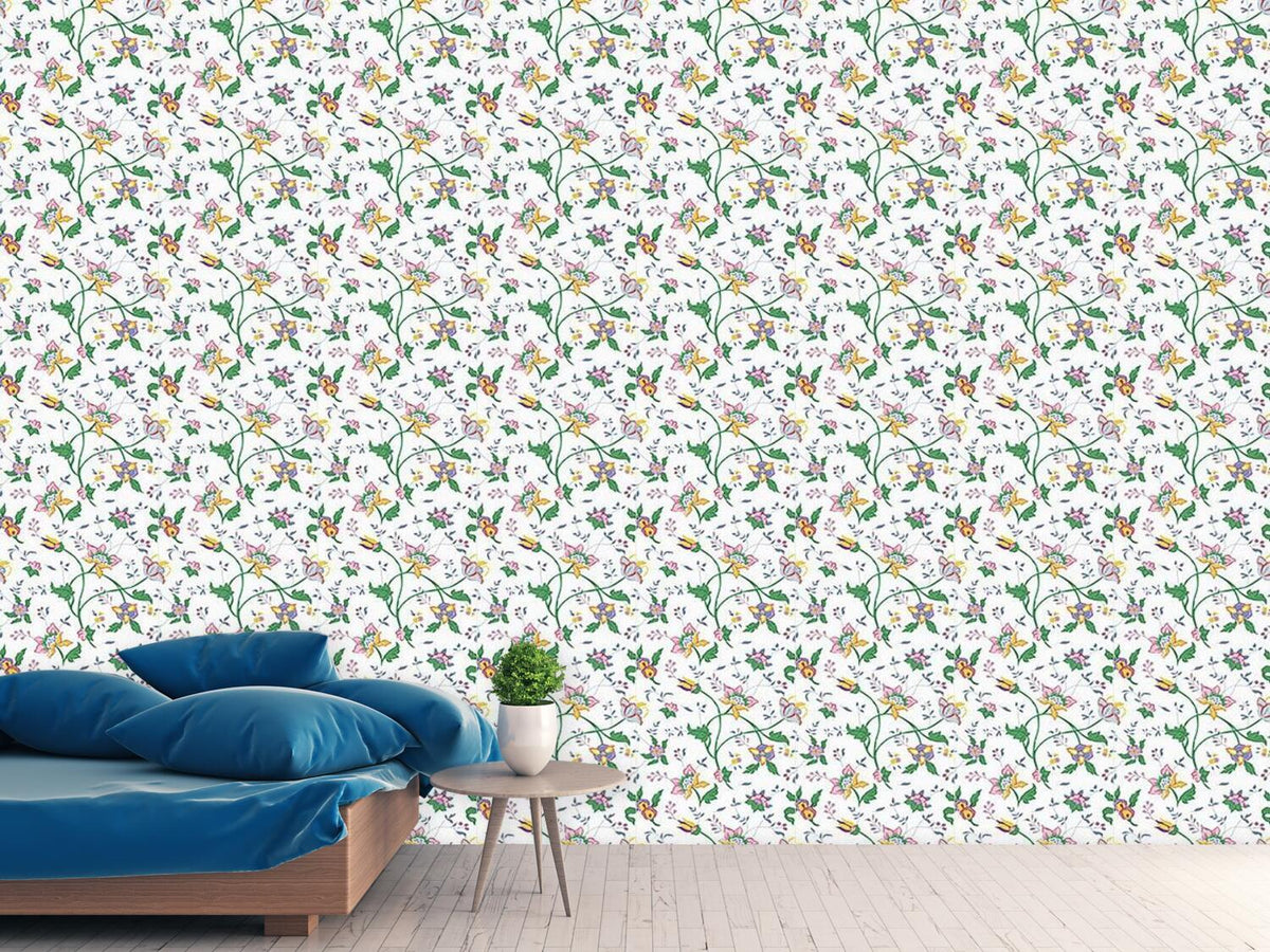 patterned-wallpaper-little-flower-fantasy-white