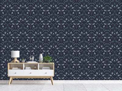 patterned-wallpaper-gothic-flower-fantasy