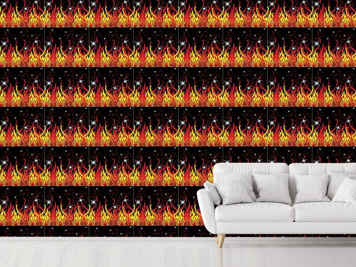 patterned-wallpaper-on-fire