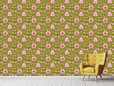 patterned-wallpaper-fruit-garden-pink