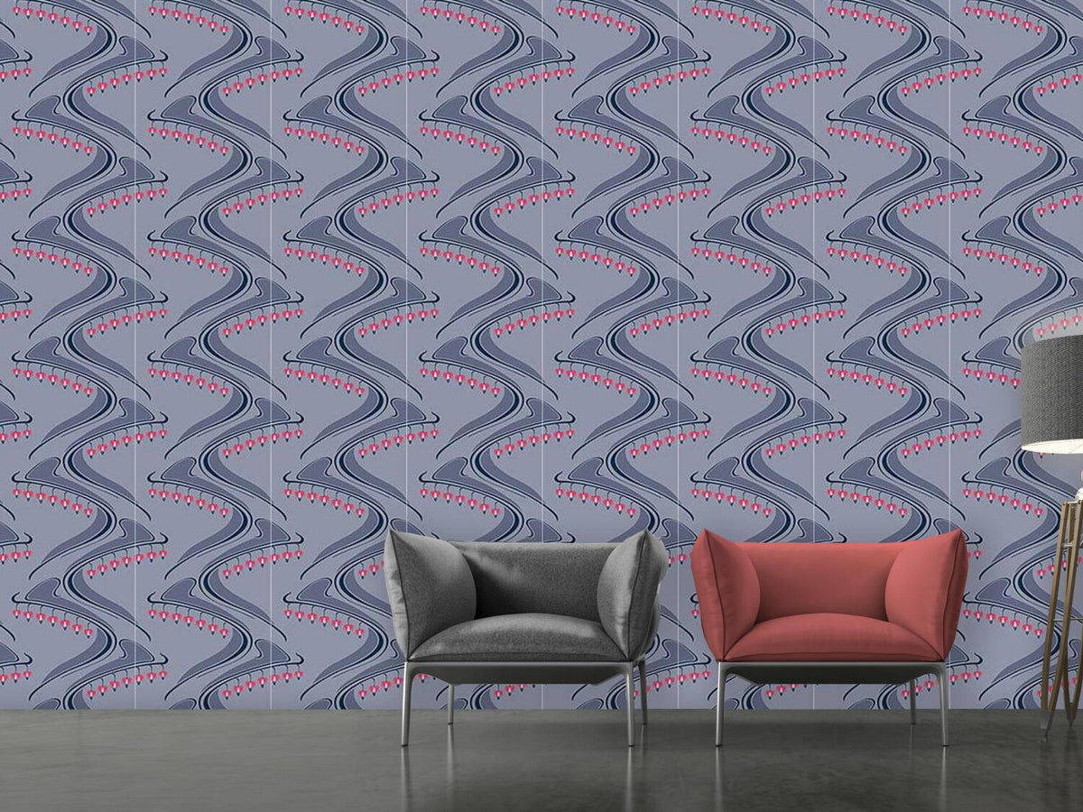 patterned-wallpaper-floral-hearts-pink-on-grey