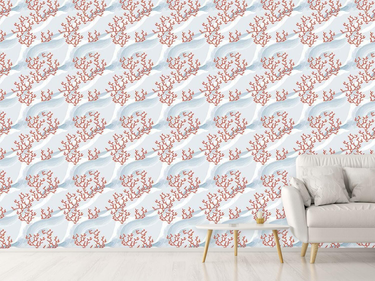 patterned-wallpaper-fire-coral