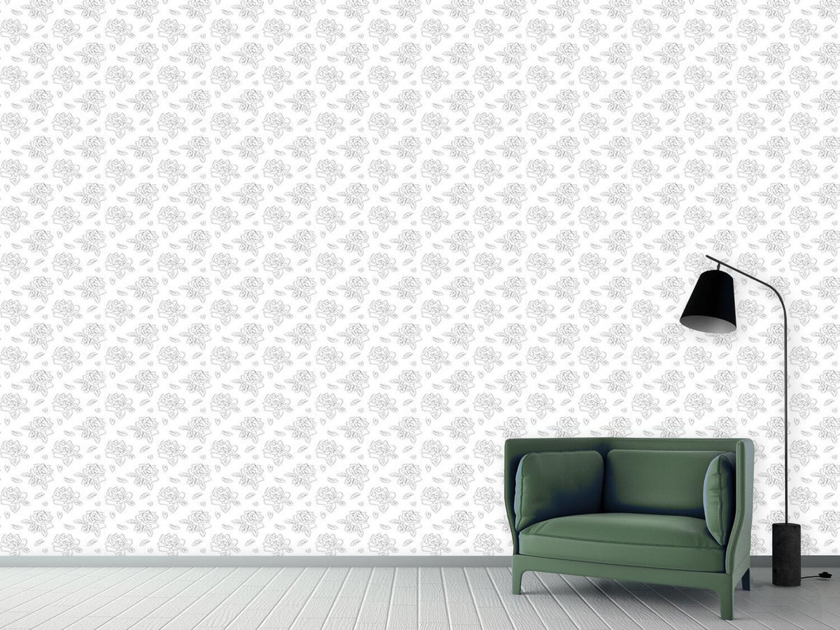 patterned-wallpaper-blooming-roses